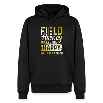 feldhockey sport - Männer Premium Bio Hoodie - Schwarz - Vorne - Nico (187cm)