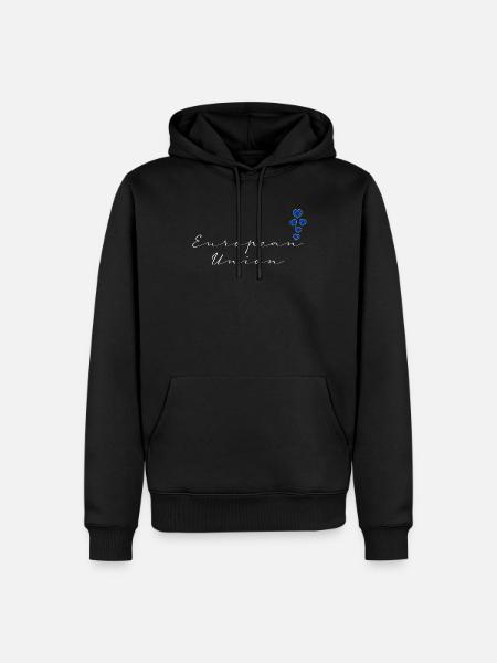 European Union - Men’s Premium Organic Hoodie - black