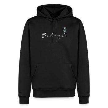 Belize - Männer Premium Bio Hoodie - Schwarz - Vorne - Nico (187cm)