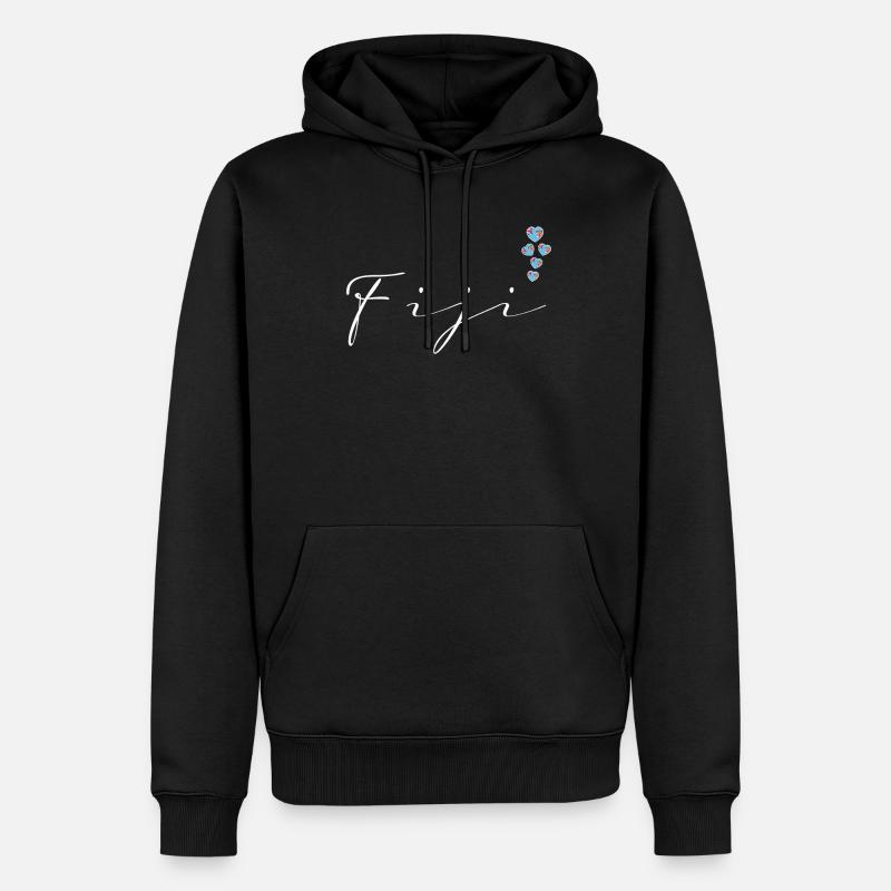 Fidschi - Männer Premium Bio Hoodie - Schwarz