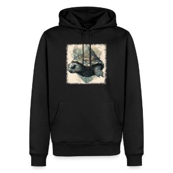 diving present blue sea turtle funny quote duck - Men’s Premium Organic Hoodie - black - Front - Nico (187cm)