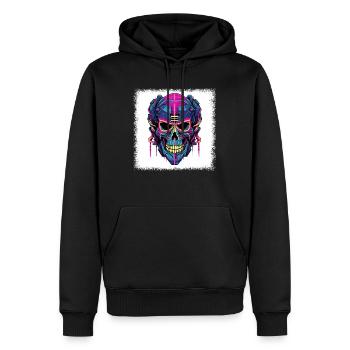 board skater birthday death heart anatomy joke - Männer Premium Bio Hoodie - Schwarz - Vorne - Nico (187cm)