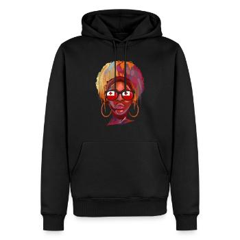 Tonga - Sweat à capuche Premium bio Homme - noir - Devant - Nico (187cm)