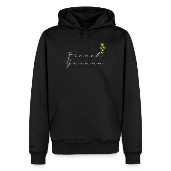 Guyane française - Sweat à capuche Premium bio Homme - noir - Devant - Nico (187cm)