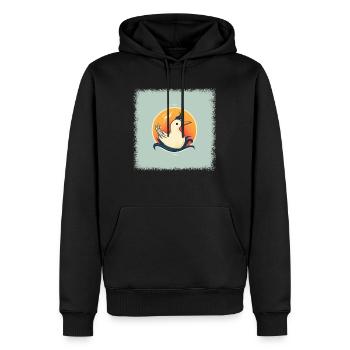 animals birthday present idea bday birds - Männer Premium Bio Hoodie - Schwarz - Vorne - Nico (187cm)
