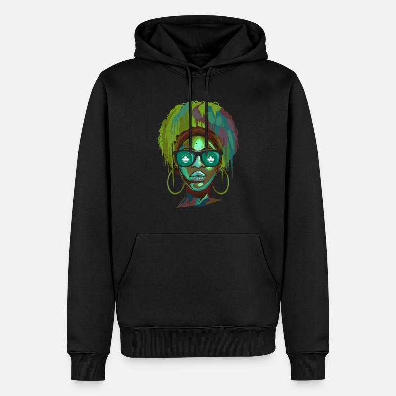 Macao - Sweat à capuche Premium bio Homme - noir