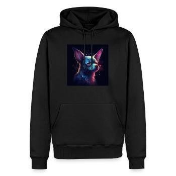 Chihuahua art - Men’s Premium Organic Hoodie - black - Front - Nico (187cm)