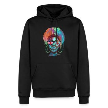 Fidschi - Männer Premium Bio Hoodie - Schwarz - Vorne - Nico (187cm)