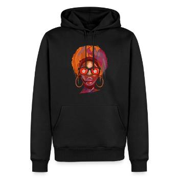 Hong Kong - Sweat à capuche Premium bio Homme - noir - Devant - Nico (187cm)