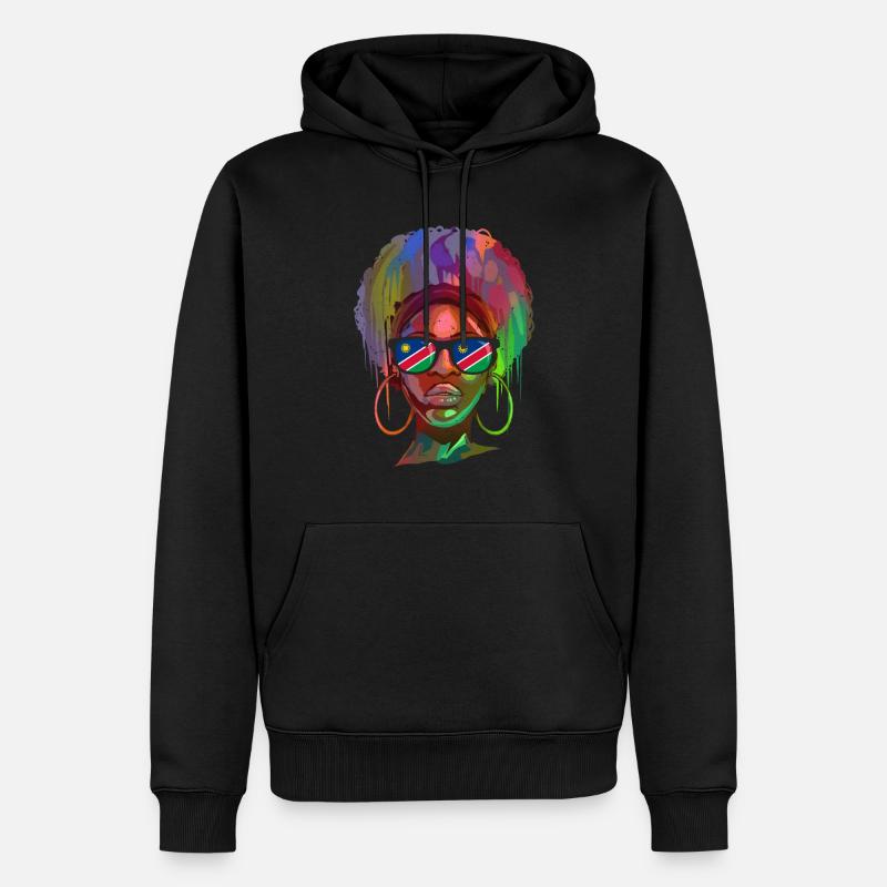 Namibia - Männer Premium Bio Hoodie - Schwarz