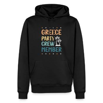 Greece Party Crew - Men’s Premium Organic Hoodie - black - Front - Nico (187cm)