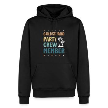 Équipe de fête Golden Sands - Sweat à capuche Premium bio Homme - noir - Devant - Nico (187cm)
