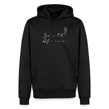 Afrique du Sud - Sweat à capuche Premium bio Homme - noir - Devant - Nico (187cm)