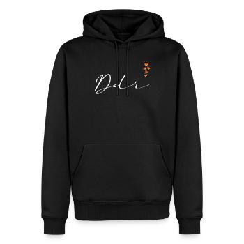 DDR - Sweat à capuche Premium bio Homme - noir - Devant - Nico (187cm)