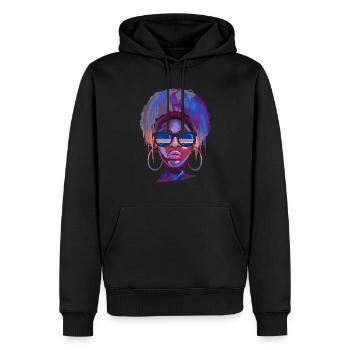 Kap Verde - Männer Premium Bio Hoodie - Schwarz - Vorne - Nico (187cm)