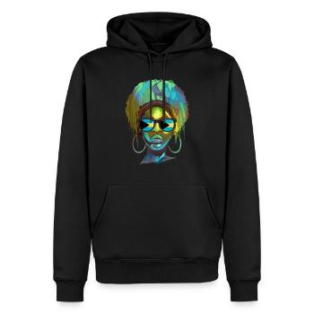 Bahamas - Sweat à capuche Premium bio Homme - noir - Devant - Nico (187cm)