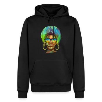 Amazigh - Männer Premium Bio Hoodie - Schwarz - Vorne - Nico (187cm)