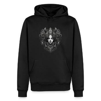 Gothik Okkult Satan Gotik Schwarze Szene Wicca - Männer Premium Bio Hoodie - Schwarz - Vorne - Nico (187cm)