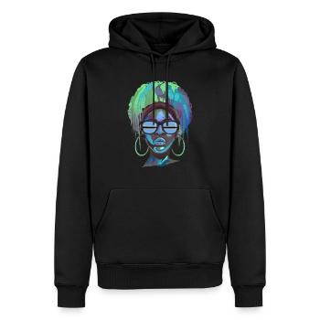 Botswana - Männer Premium Bio Hoodie - Schwarz - Vorne - Nico (187cm)
