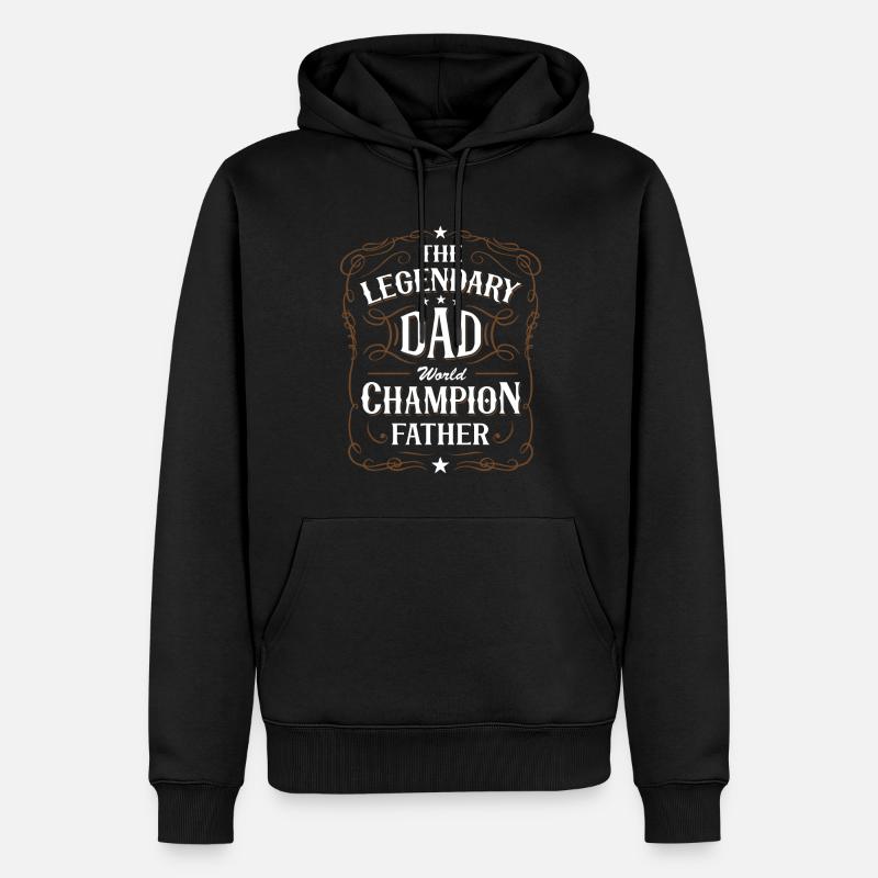 Le papa légendaire - Sweat à capuche Premium bio Homme - noir