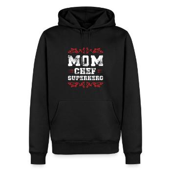 Maman Chef Super-héros Maman - Sweat à capuche Premium bio Homme - noir - Devant - Nico (187cm)