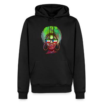 Guinée équatoriale - Sweat à capuche Premium bio Homme - noir - Devant - Nico (187cm)