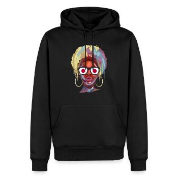 Japon - Sweat à capuche Premium bio Homme - noir - Devant - Nico (187cm)