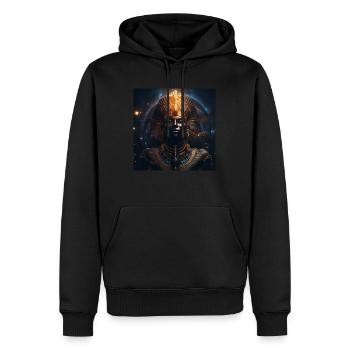 Black Pharaon - Sweat à capuche Premium bio Homme - noir - Devant - Nico (187cm)
