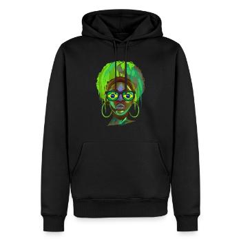 Brasilien - Männer Premium Bio Hoodie - Schwarz - Vorne - Nico (187cm)