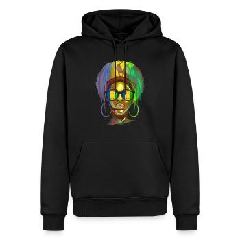 Ogoni - Männer Premium Bio Hoodie - Schwarz - Vorne - Nico (187cm)