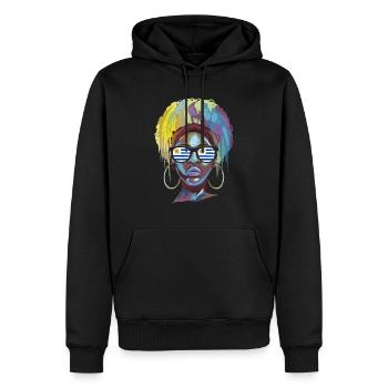 Uruguay - Männer Premium Bio Hoodie - Schwarz - Vorne - Nico (187cm)