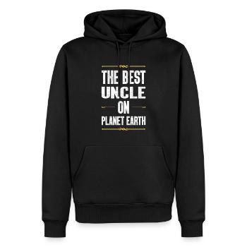 Bester Onkel Spruch - Männer Premium Bio Hoodie - Schwarz - Vorne - Nico (187cm)