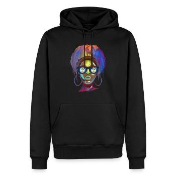Belize - Männer Premium Bio Hoodie - Schwarz - Vorne - Nico (187cm)