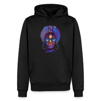 Kosovo (en anglais) - Sweat à capuche Premium bio Homme - noir - Devant - Nico (187cm)