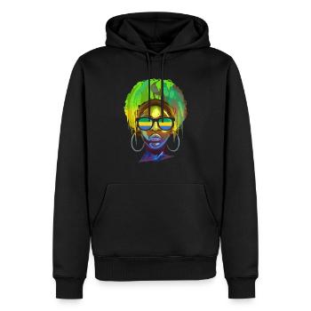 Gabon - Men’s Premium Organic Hoodie - black - Front - Nico (187cm)