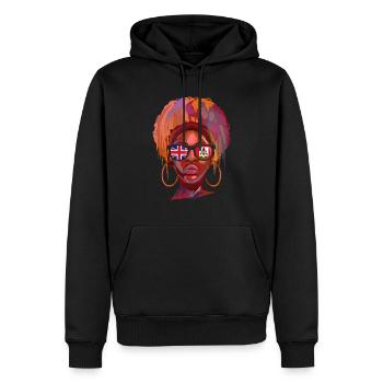 Bermudes - Sweat à capuche Premium bio Homme - noir - Devant - Nico (187cm)