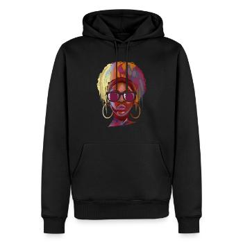 Qatar - Men’s Premium Organic Hoodie - black - Front - Nico (187cm)