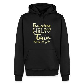 Barcelona Girls Tour - Sweat à capuche Premium bio Homme - noir - Devant - Nico (187cm)