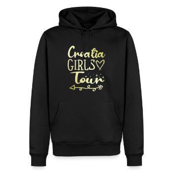 Tournée des filles en Croatie - Sweat à capuche Premium bio Homme - noir - Devant - Nico (187cm)