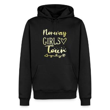 Tournée des filles de Norvège - Sweat à capuche Premium bio Homme - noir - Devant - Nico (187cm)