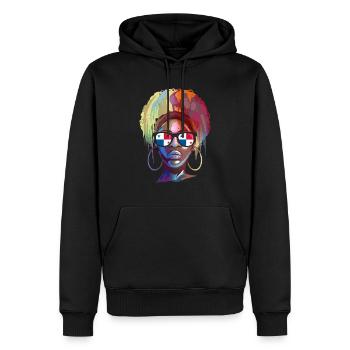 Panama - Männer Premium Bio Hoodie - Schwarz - Vorne - Nico (187cm)