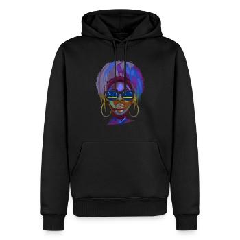 Curaçao - Männer Premium Bio Hoodie - Schwarz - Vorne - Nico (187cm)