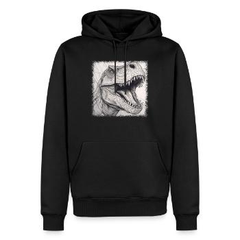 statement dinosaurus dino costume tshirts cool old - Männer Premium Bio Hoodie - Schwarz - Vorne - Nico (187cm)