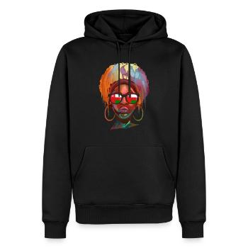 Oman - Männer Premium Bio Hoodie - Schwarz - Vorne - Nico (187cm)