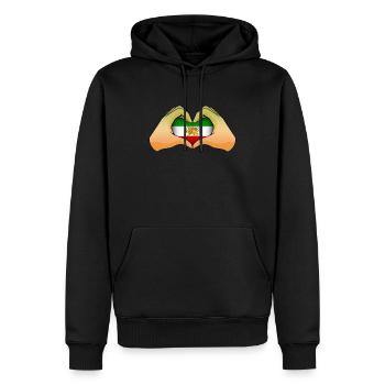 Persien - Männer Premium Bio Hoodie - Schwarz - Vorne - Nico (187cm)