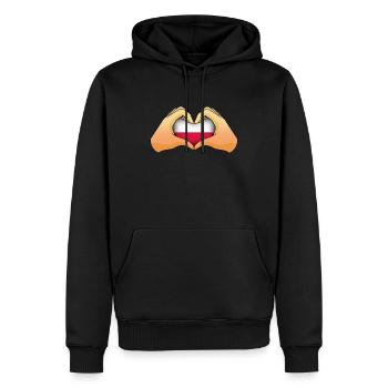 Polen - Männer Premium Bio Hoodie - Schwarz - Vorne - Nico (187cm)