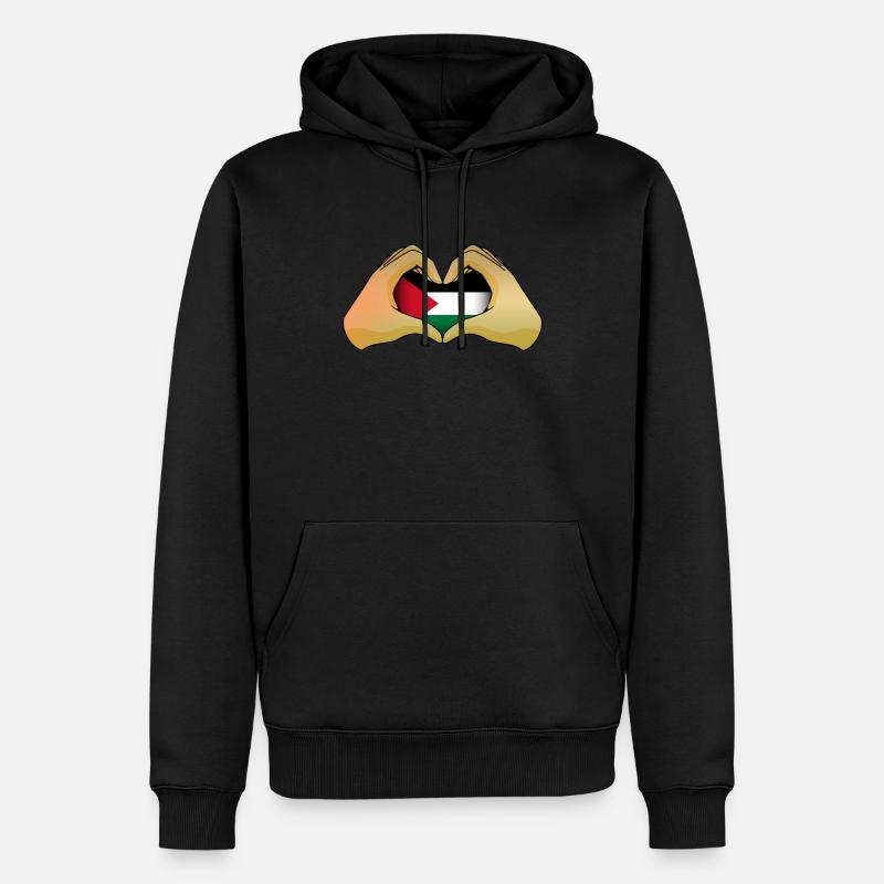 Palästina - Männer Premium Bio Hoodie - Schwarz