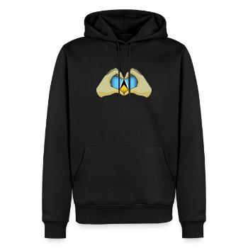 St. Lucia - Männer Premium Bio Hoodie - Schwarz - Vorne - Nico (187cm)