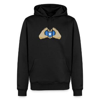 Somalia - Männer Premium Bio Hoodie - Schwarz - Vorne - Nico (187cm)