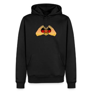 DDR - Sweat à capuche Premium bio Homme - noir - Devant - Nico (187cm)